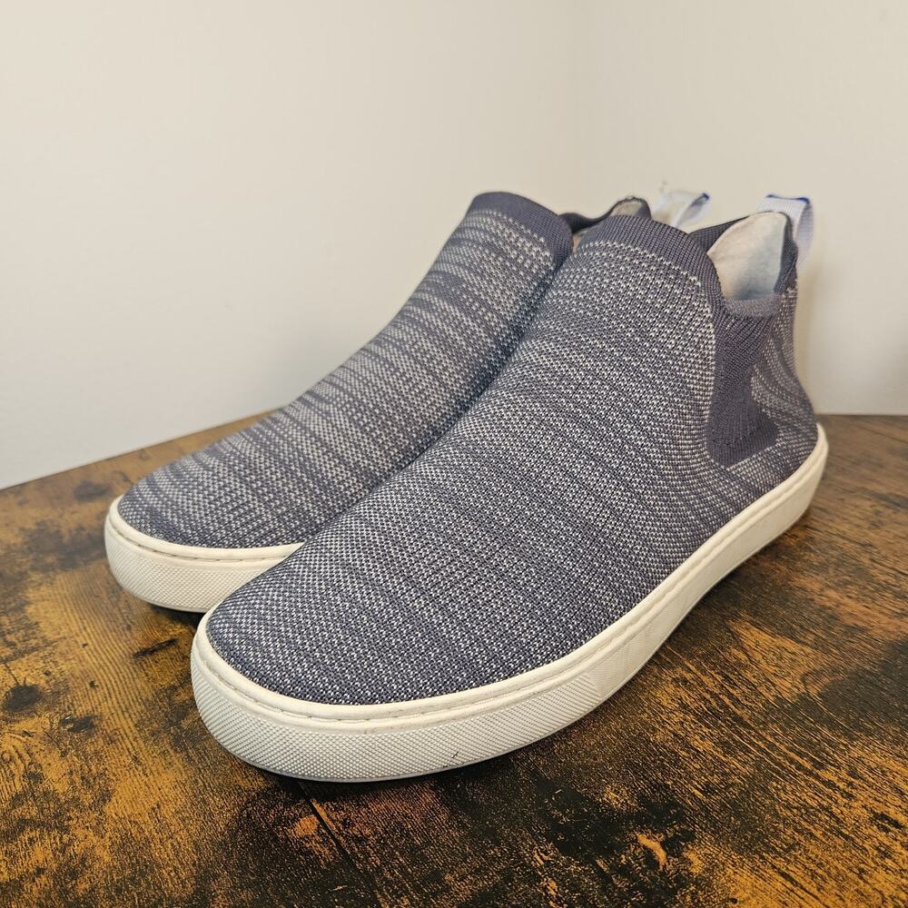 Rothy's The Chelsea Knit Sneaker Boots Graphite Melange Gray Womens Size 10.5